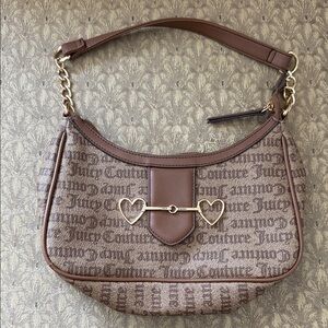 Juicy Couture Tan and Brown Shoulder Bag